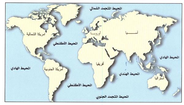 تفصل بين المسطحات المائية